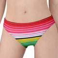 Colorful Mexican Serape Stripe Print Women's Panties