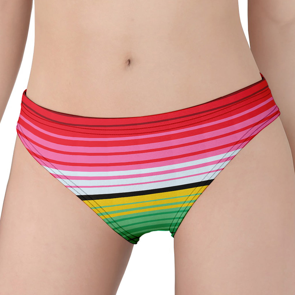 Colorful Mexican Serape Stripe Print Women's Panties