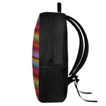 Colorful Mexican Woven Pattern Print 17 Inch Backpack