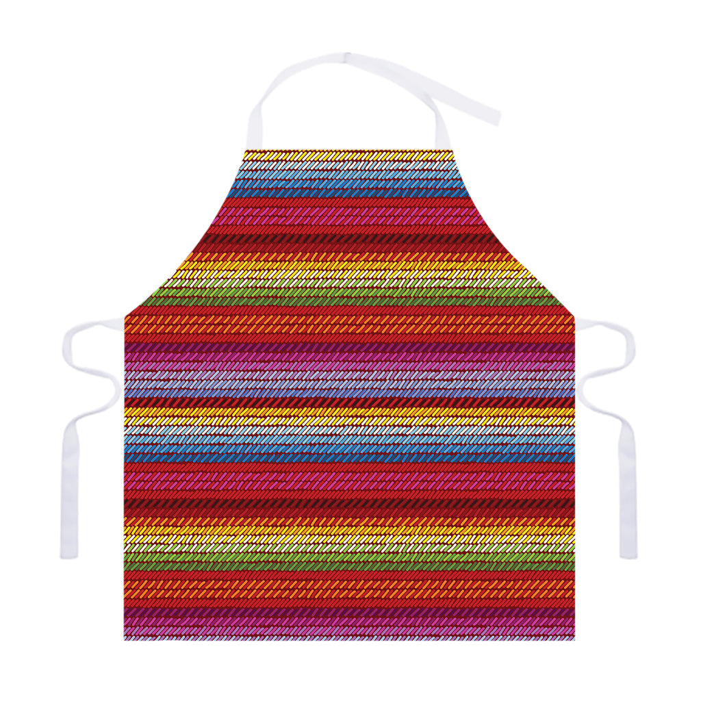 Colorful Mexican Woven Pattern Print Adjustable Apron