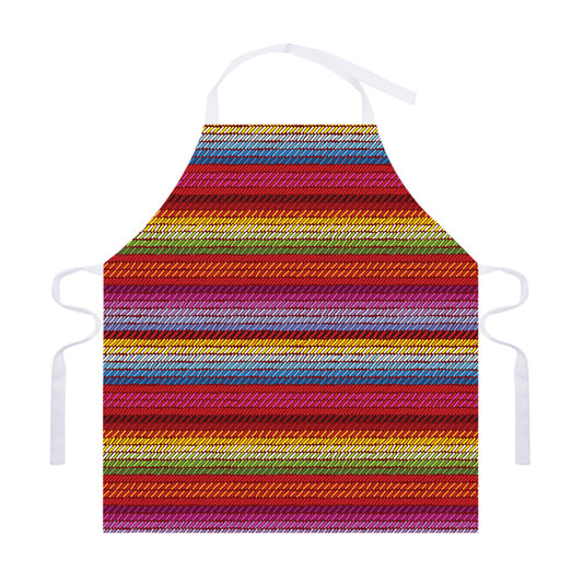 Colorful Mexican Woven Pattern Print Adjustable Apron
