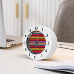 Colorful Mexican Woven Pattern Print Alarm Clock
