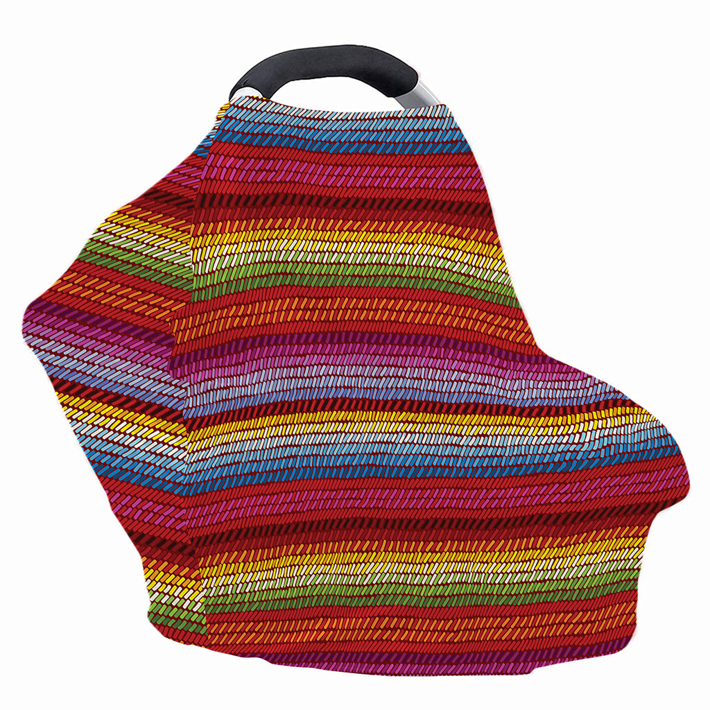 Colorful Mexican Woven Pattern Print Baby Seat Cover