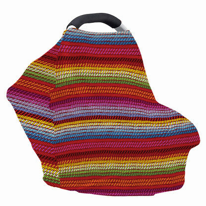 Colorful Mexican Woven Pattern Print Baby Seat Cover
