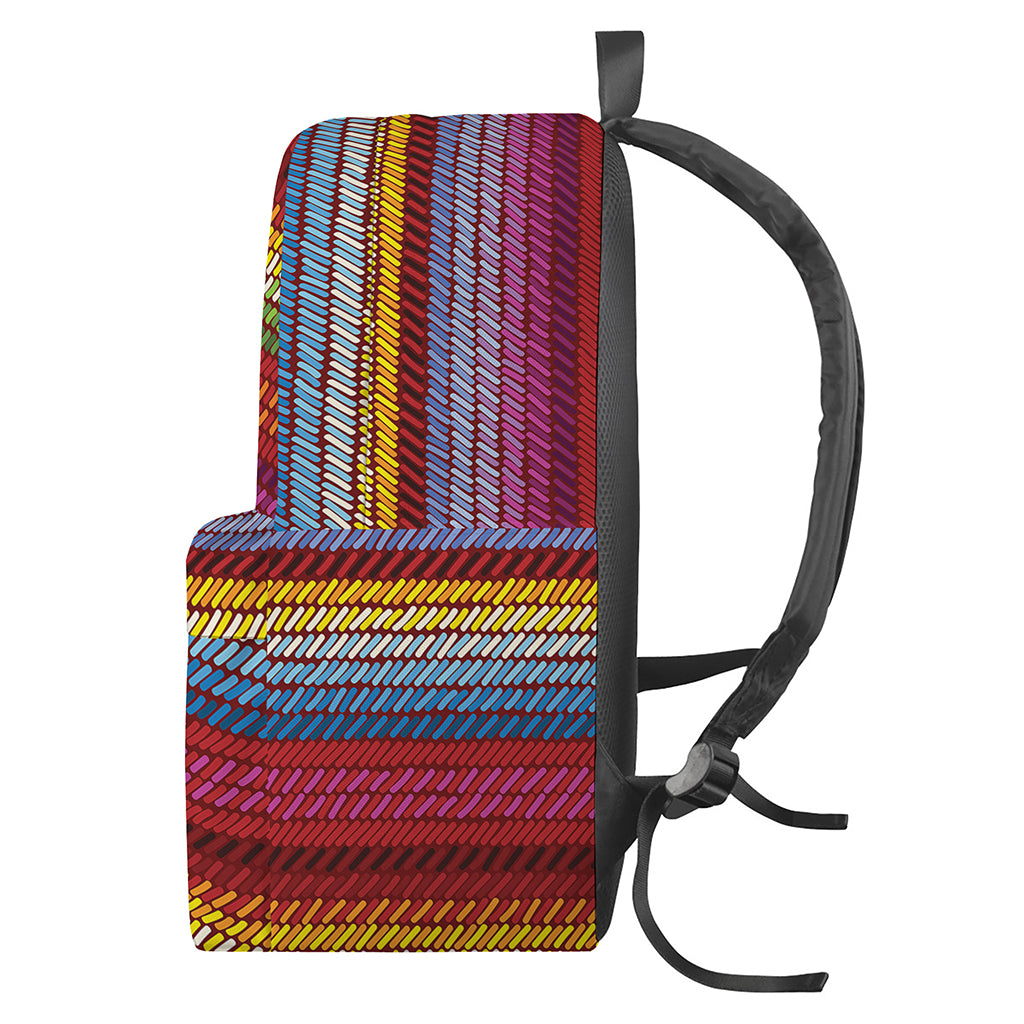 Colorful Mexican Woven Pattern Print Backpack