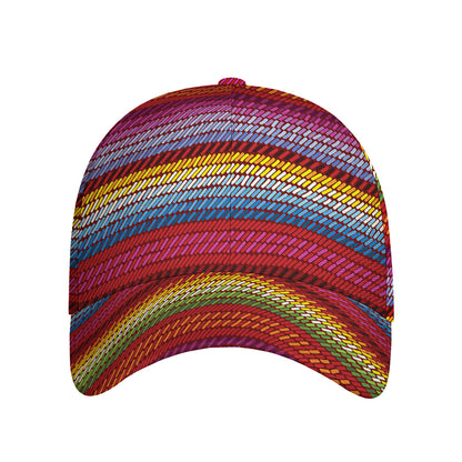 Colorful Mexican Woven Pattern Print Baseball Cap