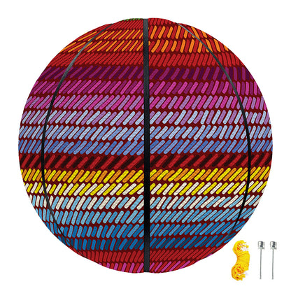 Colorful Mexican Woven Pattern Print Basketball