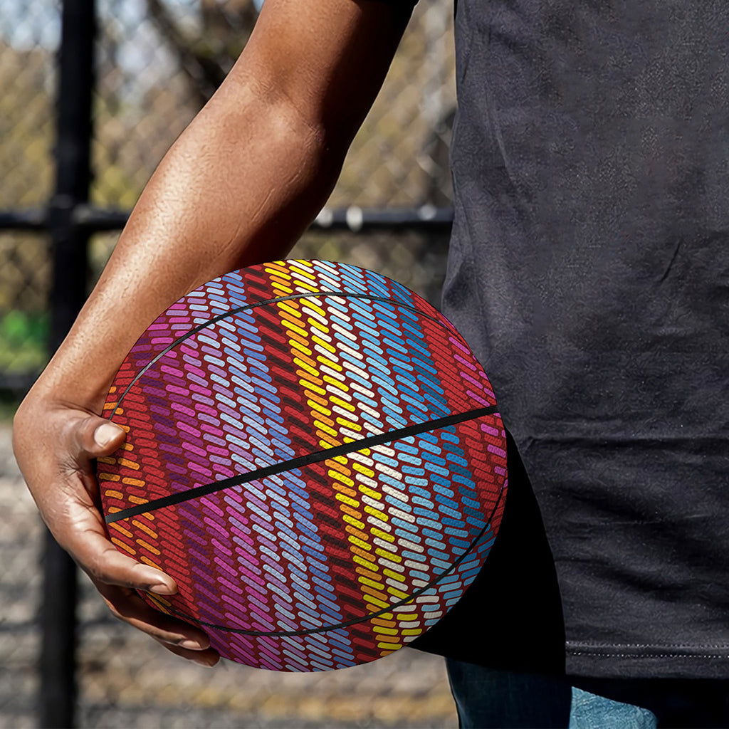 Colorful Mexican Woven Pattern Print Basketball