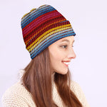 Colorful Mexican Woven Pattern Print Beanie