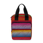 Colorful Mexican Woven Pattern Print Bible Tote Bag