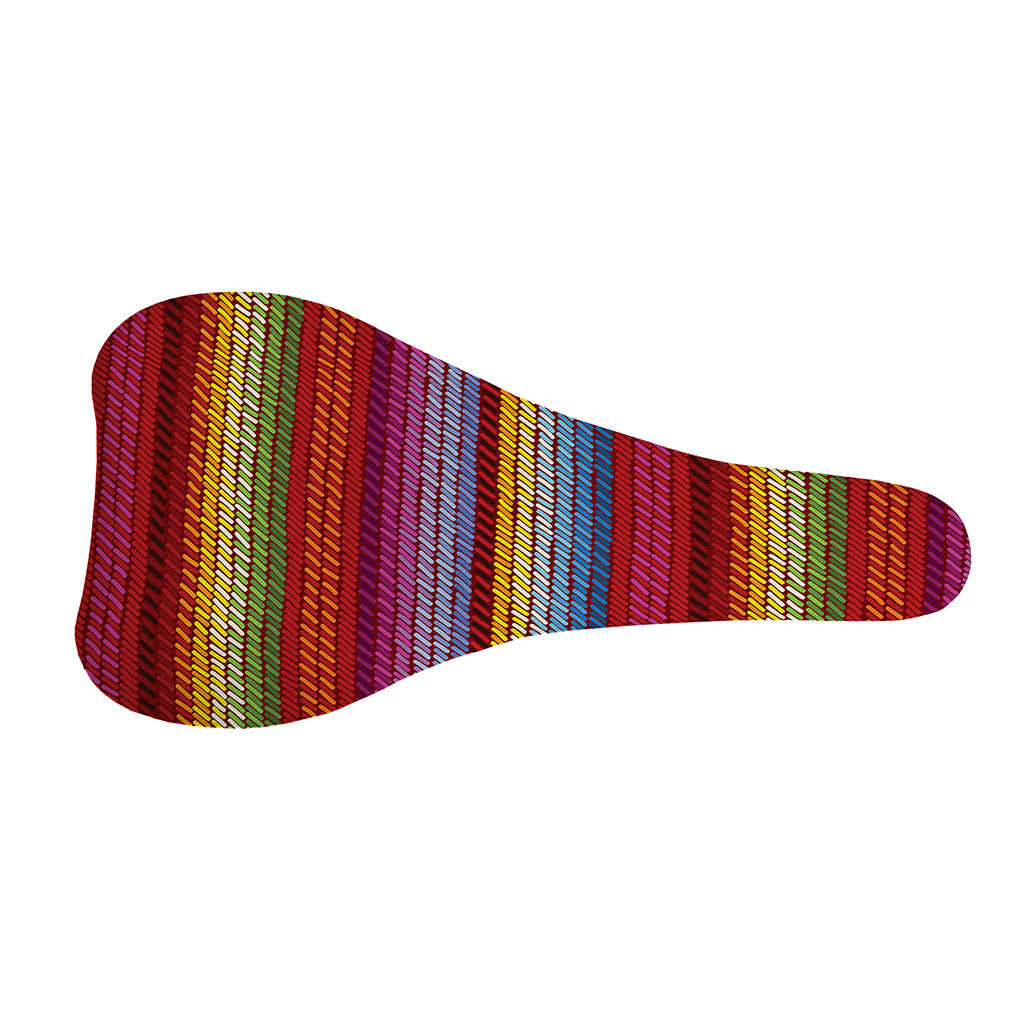 Colorful Mexican Woven Pattern Print Bicycle Seat Cover
