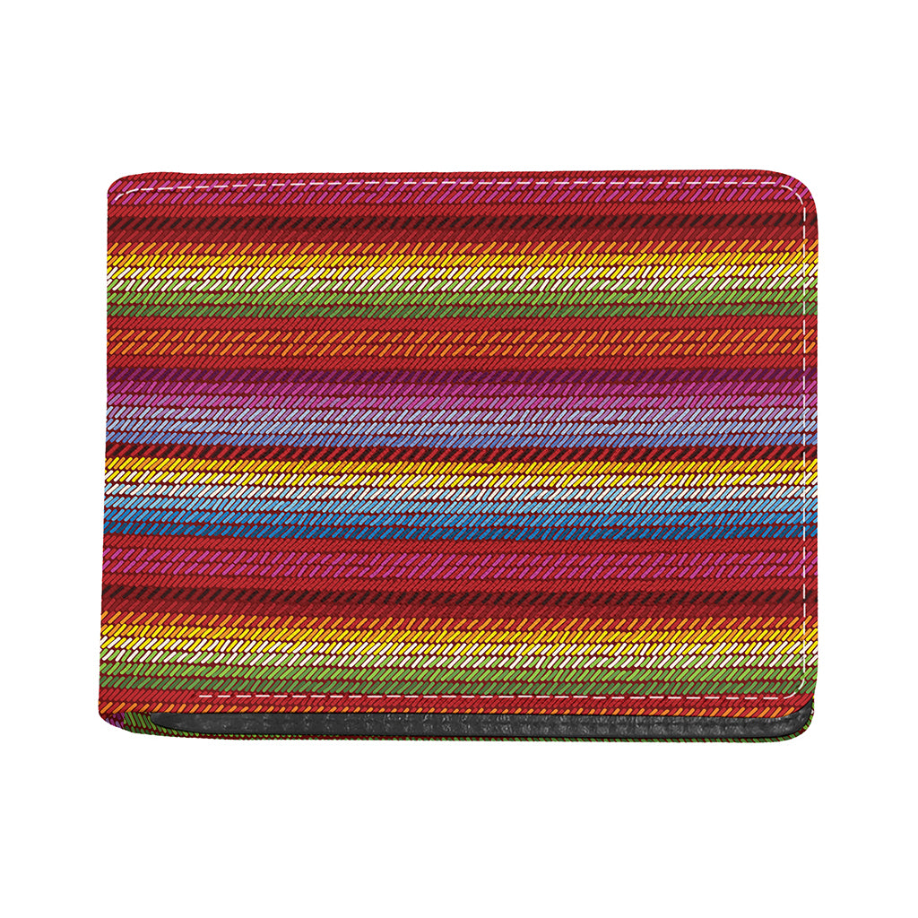 Colorful Mexican Woven Pattern Print Bifold Wallet