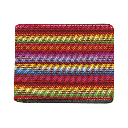 Colorful Mexican Woven Pattern Print Bifold Wallet
