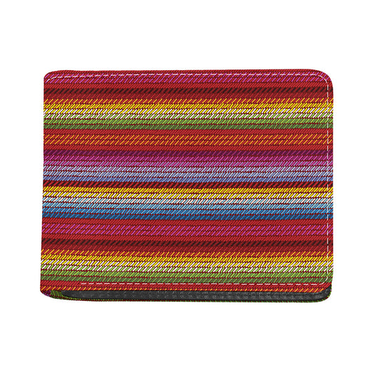 Colorful Mexican Woven Pattern Print Bifold Wallet