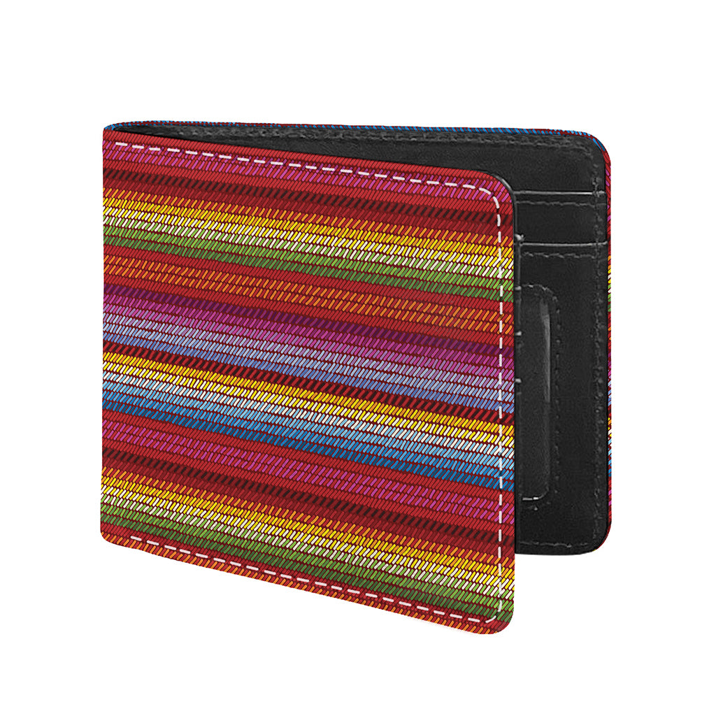 Colorful Mexican Woven Pattern Print Bifold Wallet