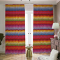 Colorful Mexican Woven Pattern Print Dimout Pencil Pleat Curtains