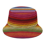 Colorful Mexican Woven Pattern Print Bucket Hat