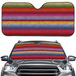 Colorful Mexican Woven Pattern Print Car Windshield Sun Shade