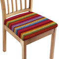 Colorful Mexican Woven Pattern Print Chair Cushion Cover