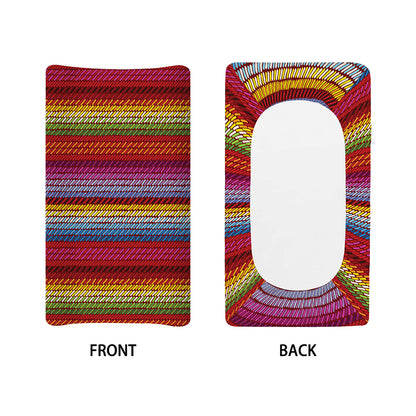 Colorful Mexican Woven Pattern Print Changing Pad Cover