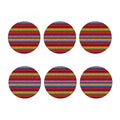 Colorful Mexican Woven Pattern Print Coaster Set
