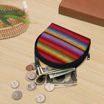 Colorful Mexican Woven Pattern Print Coin Purse
