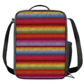 Colorful Mexican Woven Pattern Print Crossbody Lunch Bag