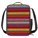 Colorful Mexican Woven Pattern Print Crossbody Lunch Bag