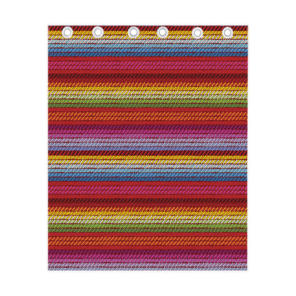 Colorful Mexican Woven Pattern Print Curtain