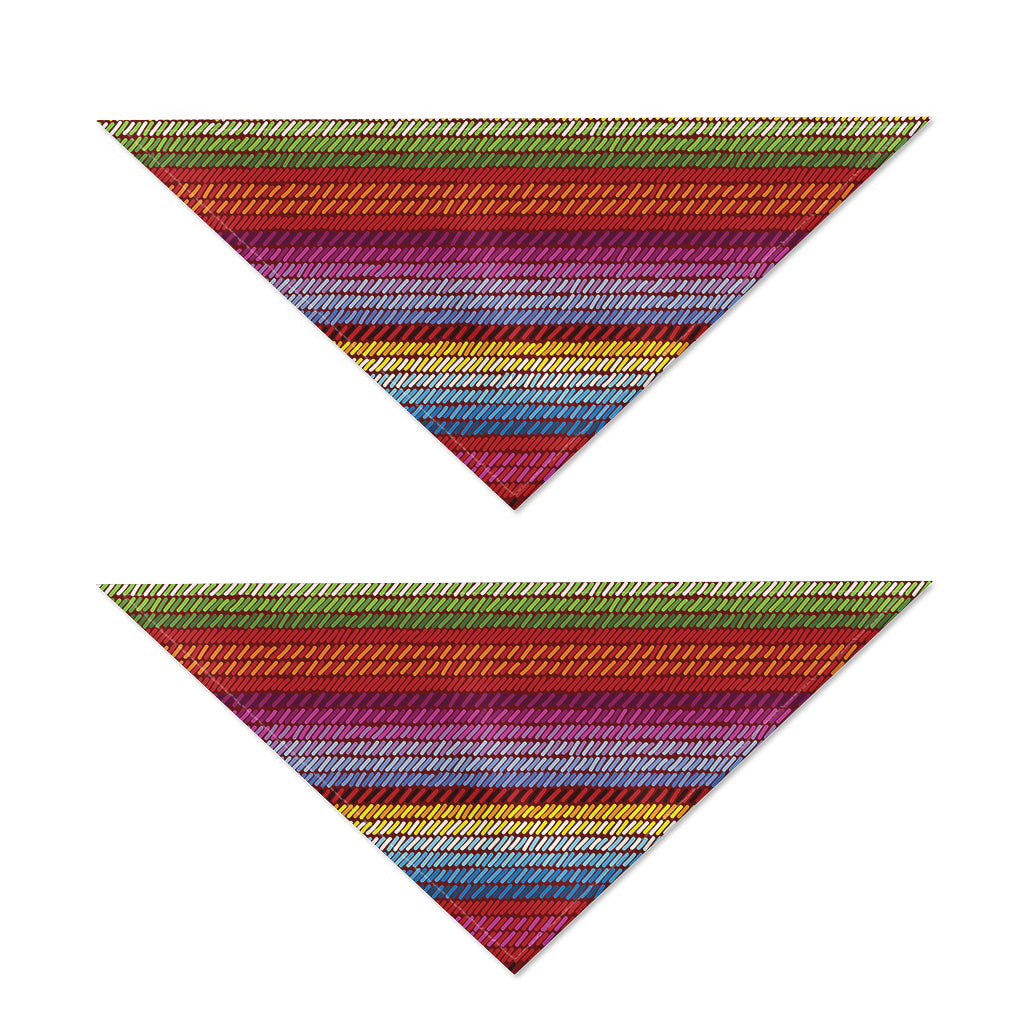 Colorful Mexican Woven Pattern Print Dog Bandana