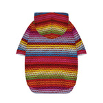 Colorful Mexican Woven Pattern Print Dog Zip Up Hoodie