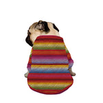 Colorful Mexican Woven Pattern Print Dog Zip Up Jacket