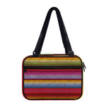 Colorful Mexican Woven Pattern Print Double Strap Bible Bag