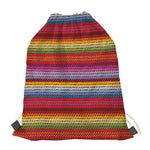 Colorful Mexican Woven Pattern Print Drawstring Bag