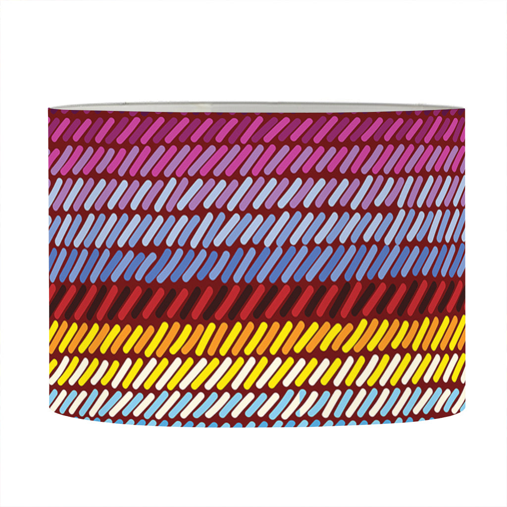 Colorful Mexican Woven Pattern Print Drum Lamp Shade