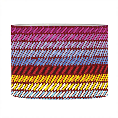 Colorful Mexican Woven Pattern Print Drum Lamp Shade
