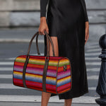 Colorful Mexican Woven Pattern Print Duffle Bag