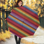 Colorful Mexican Woven Pattern Print Foldable Umbrella