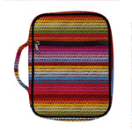Colorful Mexican Woven Pattern Print Front Pocket Bible Bag