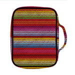 Colorful Mexican Woven Pattern Print Front Pocket Bible Bag
