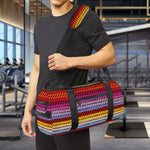 Colorful Mexican Woven Pattern Print Gym Bag
