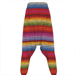 Colorful Mexican Woven Pattern Print Hammer Pants