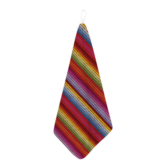 Colorful Mexican Woven Pattern Print Hand Towel