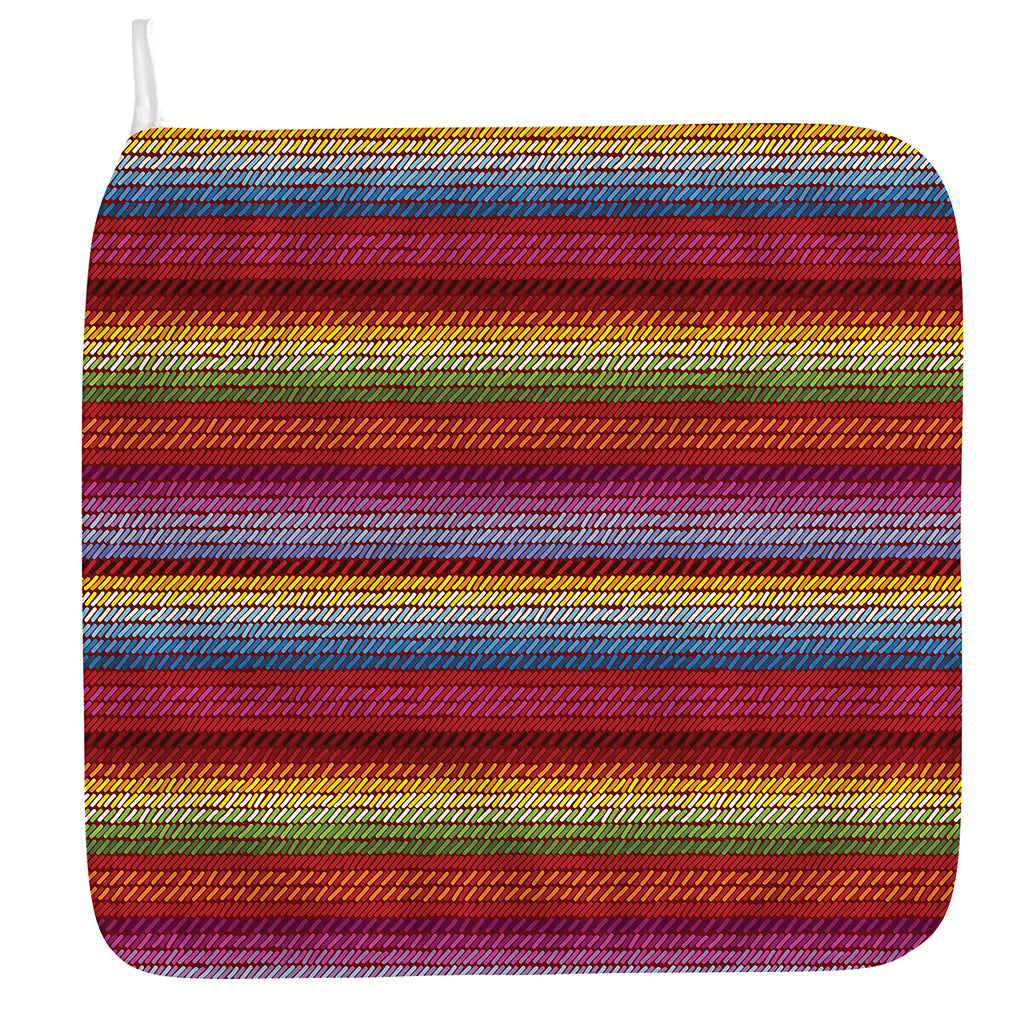 Colorful Mexican Woven Pattern Print Hand Towel