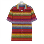 Colorful Mexican Woven Pattern Print Hawaiian Shirt