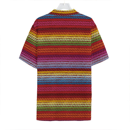 Colorful Mexican Woven Pattern Print Hawaiian Shirt