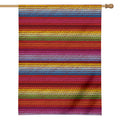 Colorful Mexican Woven Pattern Print House Flag