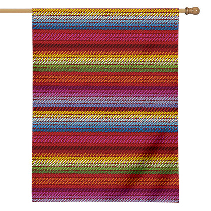 Colorful Mexican Woven Pattern Print House Flag