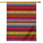 Colorful Mexican Woven Pattern Print House Flag