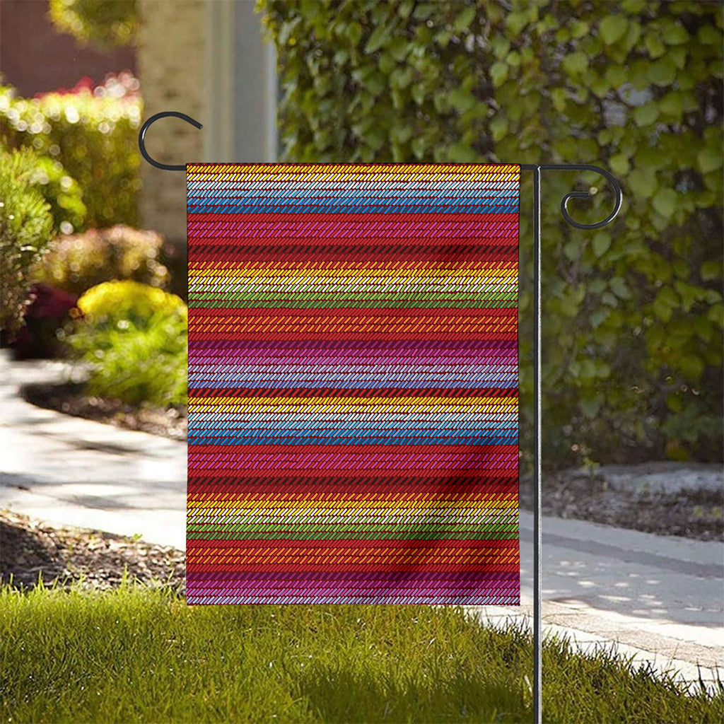 Colorful Mexican Woven Pattern Print House Flag